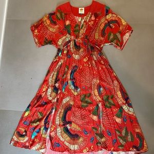 FARM Rio red toucan print dress